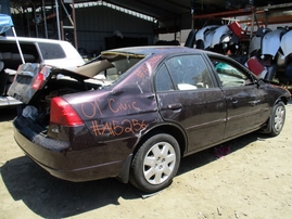 2001 HONDA CIVIC EX PURPLE 4DR 1.7L VTEC AT A15256